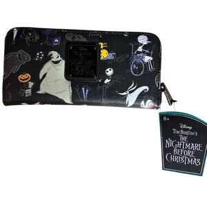 Loungefly x Disney Nightmare Before Christmas Tim Burton Zip Wallet Accordion
